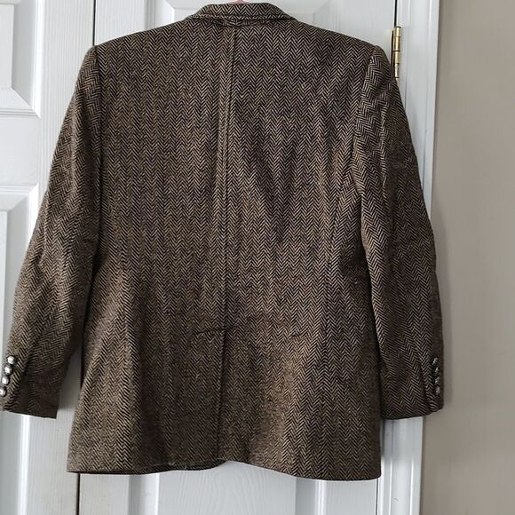 Lauren Ralph Lauren Houndstooth  wool tweed blazer jacket  Sz 8P - Picture 6 of 7